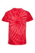 Dyenomite 20BCY Youth Cyclone Pinwheel Tie Dyed Short Sleeve Crewneck T-Shirt Red Flat Back