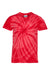 Dyenomite 20BCY Youth Cyclone Pinwheel Tie Dyed Short Sleeve Crewneck T-Shirt Red Flat Front