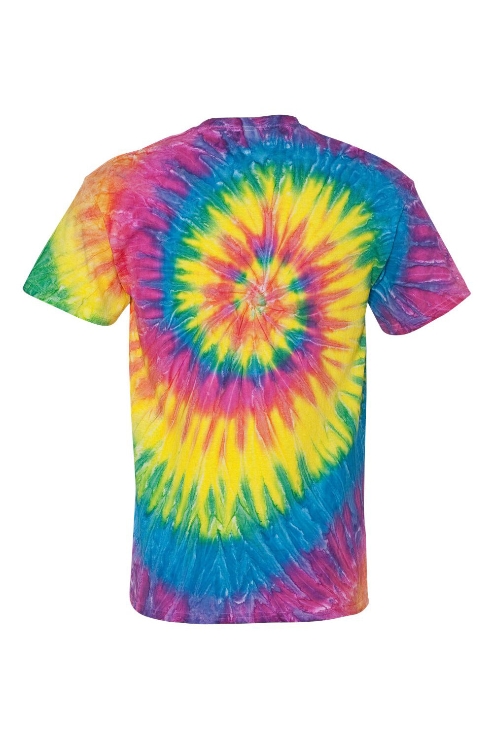 Dyenomite 200RP Mens Ripple Tie Dyed Short Sleeve Crewneck T-Shirt Pastel Ripple Flat Back