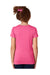 Next Level 3712 Youth Princess CVC Jersey Short Sleeve Crewneck T-Shirt Raspberry Pink Model Back