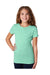 Next Level 3712 Youth Princess CVC Jersey Short Sleeve Crewneck T-Shirt Mint Green Model Front