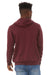 Bella + Canvas BC3719/3719 Mens Sponge Fleece Hooded Sweatshirt Hoodie Maroon Model Back