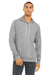 Bella + Canvas BC3719/3719 Mens Sponge Fleece Hooded Sweatshirt Hoodie Heather Grey Model Front