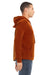 Bella + Canvas BC3729/3729 Mens Sponge Fleece Hooded Sweatshirt Hoodie Brick Red Model Side