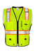 Kishigo 1513-1514 Mens Premium Black Series Heavy Duty Vest Lime Green Flat Front