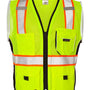 Kishigo Mens Premium Black Series Heavy Duty Vest - Lime Green - NEW