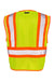 Kishigo 1055-1056 Mens Ultra Cool Contrasting Mesh Vest Lime Green Flat Back