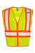 Kishigo 1055-1056 Mens Ultra Cool Contrasting Mesh Vest Lime Green Flat Front