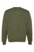 Independent Trading Co. SS3000 Mens Crewneck Sweatshirt Heather Army Green Flat Back