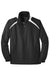 Sport-Tek JST75 Mens Water Resistant 1/4 Zip Wind Jacket Black/White Flat Front