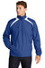 Sport-Tek JST75 Mens Water Resistant 1/4 Zip Wind Jacket True Royal Blue/White Model Front