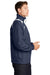 Sport-Tek JST75 Mens Water Resistant 1/4 Zip Wind Jacket True Navy Blue/White Model Side