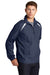 Sport-Tek JST75 Mens Water Resistant 1/4 Zip Wind Jacket True Navy Blue/White Model 3q