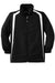 Sport-Tek YST60 Youth Water Resistant Full Zip Jacket Black/White Flat Front