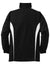 Sport-Tek YST60 Youth Water Resistant Full Zip Jacket Black/White Flat Back