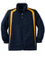 Sport-Tek YST60 Youth Water Resistant Full Zip Jacket True Navy Blue/Gold Flat Front