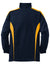 Sport-Tek YST60 Youth Water Resistant Full Zip Jacket True Navy Blue/Gold Flat Back