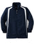 Sport-Tek YST60 Youth Water Resistant Full Zip Jacket True Navy Blue/White Flat Front