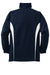 Sport-Tek YST60 Youth Water Resistant Full Zip Jacket True Navy Blue/White Flat Back