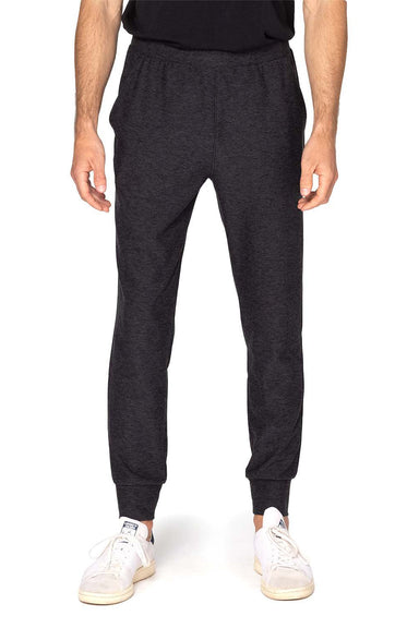 Threadfast Apparel 380P Mens Impact jogger Pants w/ Pockets Heather Black Model Front