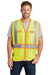 CornerStone CSV407 Mens ANSI 107 Class 2 Safety Full Zip Vest Safety Yellow Model Front