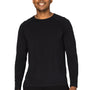 Threadfast Apparel Mens Impact Long Sleeve Crewneck T-Shirt - Black