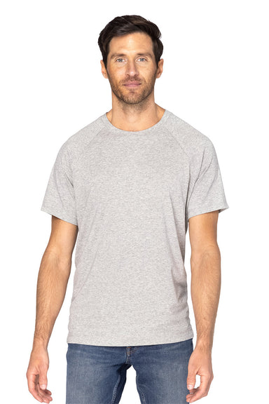 Threadfast Apparel 382R Mens Impact Short Sleeve Crewneck T-Shirt Heather Grey Model Front