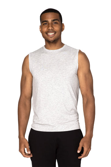 Threadfast Apparel 382T Mens Impact Tank Top Heather Grey Model Front