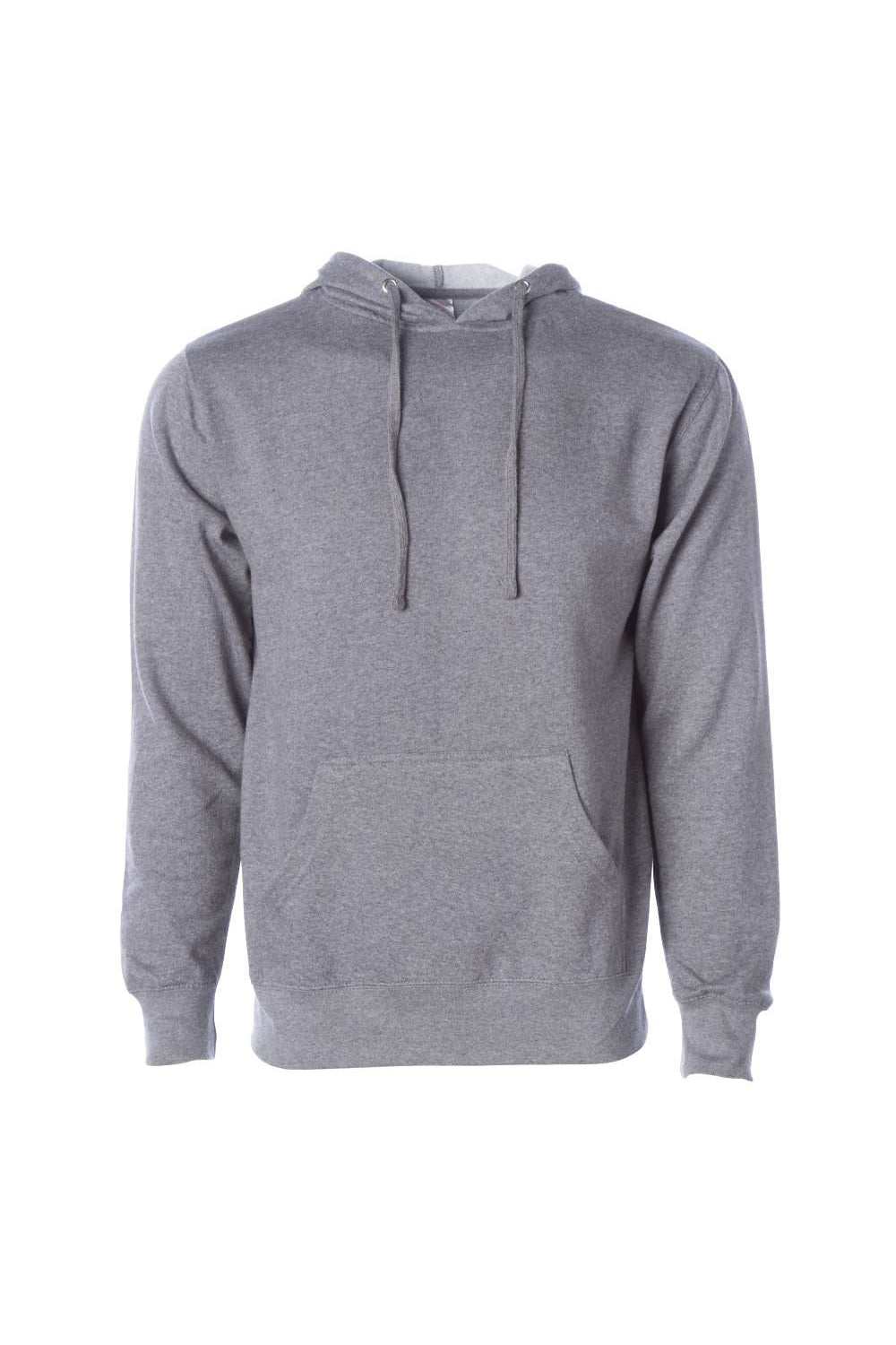 Independent Trading Co. SS4500 Mens Hooded Sweatshirt Hoodie Heather Gunmetal Grey Flat Front