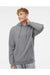 Independent Trading Co. SS4500 Mens Hooded Sweatshirt Hoodie Heather Gunmetal Grey Model Front