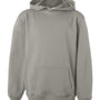 Badger Youth Performance Moisture Wicking Fleece Hooded Sweatshirt Hoodie - Silver Grey - NEW