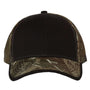 Kati Mens Solid Front Camo Back Adjustable Hat - Black/Realtree Hardwood - NEW