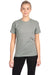 Next Level 3910NL Womens Relaxed Short Sleeve Crewneck T-Shirt Heather Grey Model Front