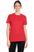 Next Level 3910NL Womens Relaxed Short Sleeve Crewneck T-Shirt Red Model Front