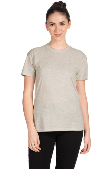 Next Level 3910NL Womens Relaxed Short Sleeve Crewneck T-Shirt Oatmeal Model Front