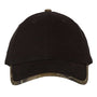 Kati Mens Solid w/ Camo Trim Adjustable Hat - Black/Realtree Hardwood - NEW