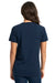 Next Level 3940 Womens Relaxed Short Sleeve V-Neck T-Shirt Midnight Navy Blue Model Back