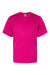 C2 Sport 5200 Youth Performance Moisture Wicking Short Sleeve Crewneck T-Shirt Hot Pink Flat Front