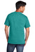 Port & Company PC54/PC54T Mens Core Short Sleeve Crewneck T-Shirt Bright Aqua Blue Model Back