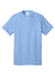 Port & Company PC54/PC54T Mens Core Short Sleeve Crewneck T-Shirt Light Blue Flat Front