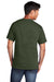 Port & Company PC54/PC54T Mens Core Short Sleeve Crewneck T-Shirt Olive Drab Green Model Back