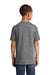 Port & Company PC54Y Youth Core Short Sleeve Crewneck T-Shirt Heather Graphite Grey Model Back