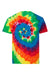 Dyenomite 20BMS Youth Spiral Tie Dyed Crewneck Short Sleeve T-Shirt Michelangelo Flat Back