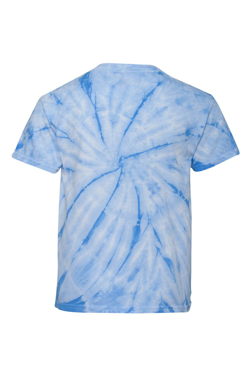 Dyenomite 20BCY Youth Cyclone Pinwheel Tie Dyed Short Sleeve Crewneck T-Shirt Columbia Flat Back