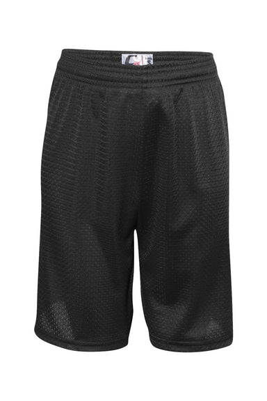 C2 Sport 5209 Youth Mesh Shorts Black Flat Front