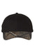Kati LC25 Mens Solid Crown w/ Camo Visor Hat Black/Realtree AP Flat Front