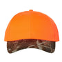 Kati Mens Solid Crown w/ Camo Visor Adjustable Hat - Blaze/Realtree Hardwoods - NEW