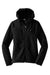 Port Authority L706 Womens Wind & Water Resistant Full Zip Hooded Jacket Black/Engine Red Flat Front