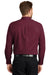 CornerStone SP17 Mens SuperPro Stain Resistant Long Sleeve Button Down Shirt w/ Pocket Burgundy Model Back