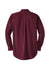 CornerStone SP17 Mens SuperPro Stain Resistant Long Sleeve Button Down Shirt w/ Pocket Burgundy Flat Back